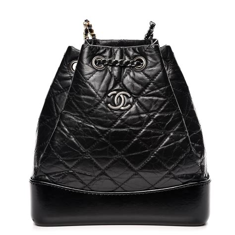 chanel gabrielle backpack beige black|authentic Chanel backpack.